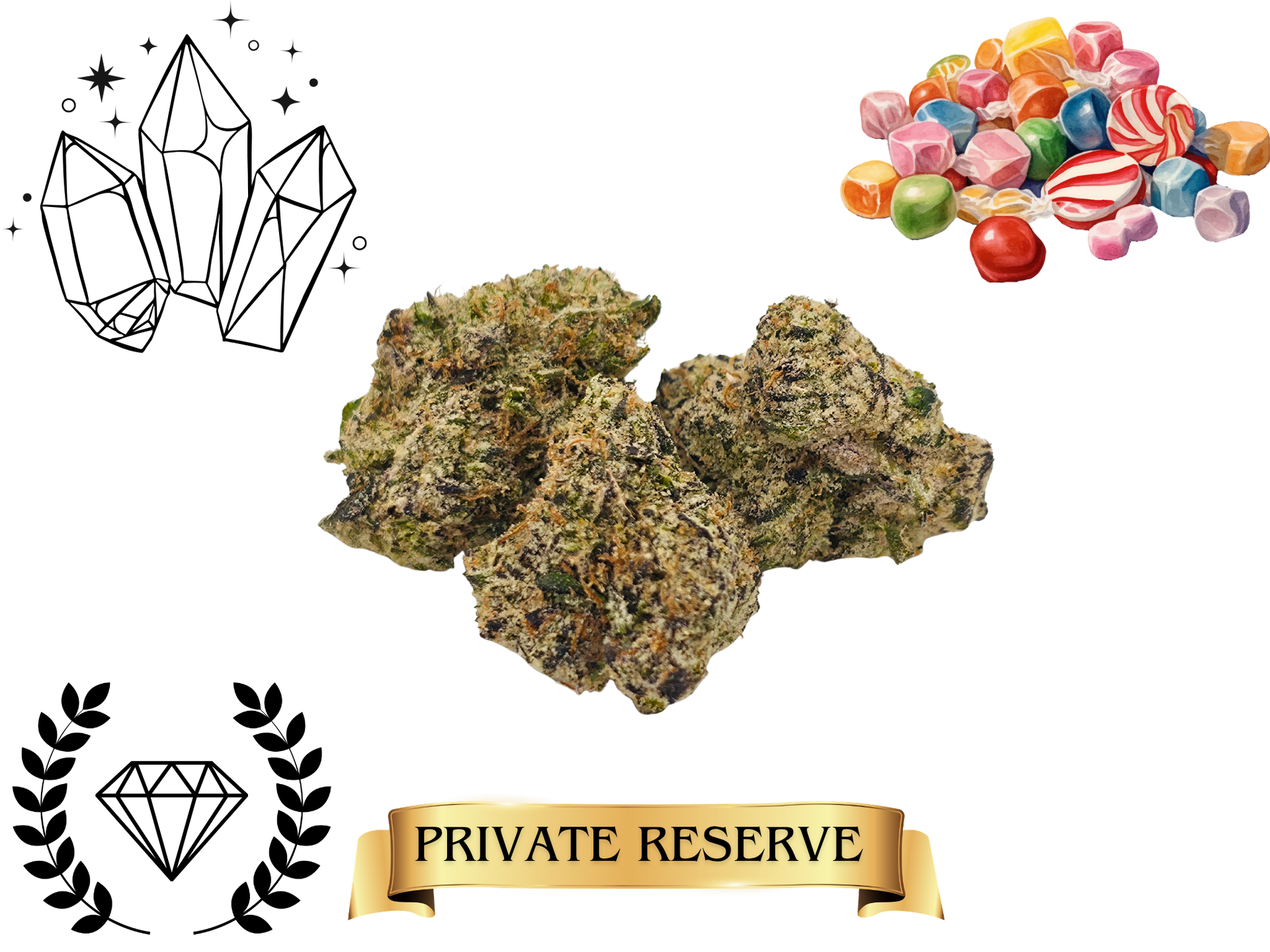 *NEW*Crystal Candy- Elite Tier- THCa- Indica / 1 Gram